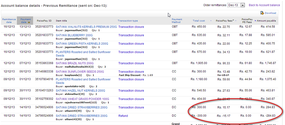 Paisapay Payment done and withdrawn